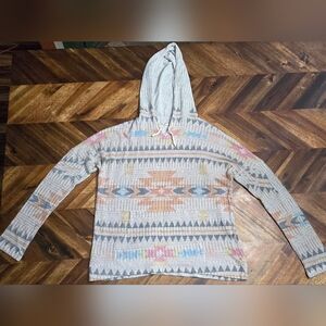 Blu Plane Aztec Print Hoodie (Size M)